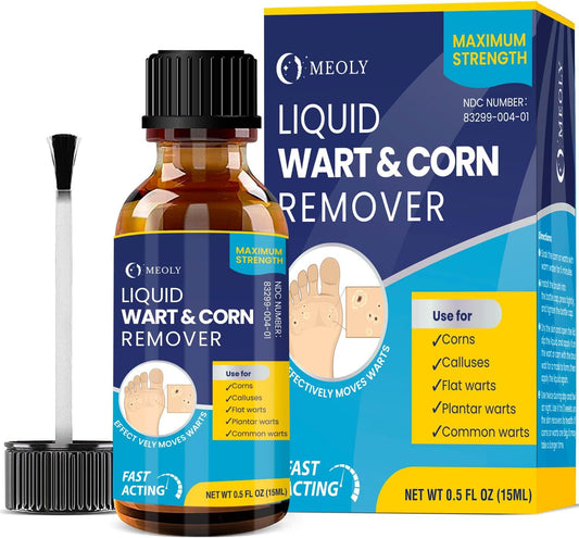 Salicylic Wart Removal Freeze Away: Fast-Acting Verrugas Removal Maximum Strength for Men and Women - Plantar Wart Genital Wart Corns Mole Calluses 15Ml